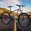 Cyklar 24 tum cykel Mountain Bike High Carbon Steel 21/24/27/30 Speed ​​Oil Spring Fork Stöttabsorption Unisex Q231030