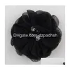 Accessoires de cheveux 27 couleurs fleurs en mousseline de soie avec perle strass centre fleur artificielle tissu enfants bandeaux bébé drop livrer DH9IU