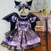 Платья для девочек Kawaii Sanrios Kuromi весна и осень милое платье Лолиты с героями мультфильмов для девочек на день рождения, ролевая игра, пачка, подарок ребенку 231030