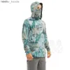 Мужские толстовки с капюшоном Рубашки для пелагической рыбалки Маска Летняя уличная мужская футболка с длинным рукавом Рыбная рубашка Защита от солнца Дышащая одежда с капюшоном для рыбалки L231030