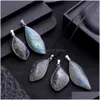 Charms Natural Irregar Eye Crystal Stone Labradorite Moonstone Sunstone Ciondolo Divinazione Spirituale Meditazione Gioielli Drop Dhgarden Dh4B8