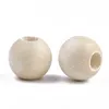 Large Hole Unfinished Wood Beads 10-25mm Antique White Natural Wooden Loose Spacer Beads Macrame Beads For Jewelry Making DIY Fashion JewelryBeads