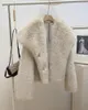 Women's Fur 2023 Women Winter Warm Faux Coat Big Collar Velvet Casaco Feminino