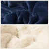 Battaniyeler Çift Katlı Kalınlaştırılmış Kuzu Peluş Battaniye Yatak Çörekleri için Polar Ekose Sıcak Mantas Atma 231030