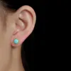 Earring Stud dames vintage 24K vergulde imitatie blauw turkoois oorbellen mode-sieraden verjaardagscadeau voor vriendinnen