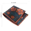 Bow Ties Colorful Hankie Male Handkerchiefs Polyester Floral Pattern Super Soft Washable Hanky Chest Towel Pocket