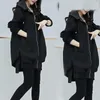 Trench da donna 2023 Primavera e autunno stile coreano kaki sciolto rilassato giacca a vento con cappuccio di media lunghezza nero cappotto di moda per le donne Top