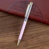 wholesale DIY Empty Tube Metal Ballpoint Pens Self-filling Floating Glitter Dried Flower Crystal Pen Ballpoint Pens School Student Writing Gift