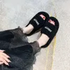 Saç sandallı tüylü sandalet terlik kesme b pamuk ailesi 2023 Yeni Balencaiiga Yün Kadın Kuzu Eşey Ayakkabı Tembel Ayakkabılar Günlük Ev DCVN