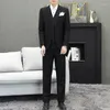 Men's Suits Men Autumn And Winter Pure Color Korean Version Slim Fashion Handsome Leisure Suit Trend Spring Three Pieces