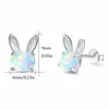 Stud Earrings Ears Dainty Opal Stone Easter Studs For Women Girls Daughter Friends Basket