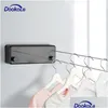 Other Home Storage Organization Dookole Retractable Clothesline Laundry Line With Adjustable Stainless Steel Double Rope Wall Moun Dhufb