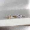 Klusterringar guldfärg silver ring för kvinna hjärtformade månsten tillbehör finger smycken fick förlovat par design bröllop gåva
