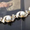 Braccialetti con ciondoli Bracciale da sposa da donna per catena con bracciale con perle imitazione donna
