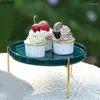 Plates Ceramic High Tray Dessert Plate Fruit Bowl Cake Display Kitchen Storage Organization Porcelain Dish