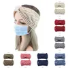 13 stylów Zimowa Kniczka Opaska na głowę cieplejsze Ucha Turban Button Fairband z maską głowa dla kobiet dziewczęta moda joga