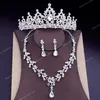 Haute qualité mode cristal mariage bijoux de mariée ensembles femmes mariée diadème couronnes boucle d'oreille collier bijoux de mariage accessoires Fashion JewelryJewelry Sets