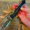 Camouflage Handle Stainless Steel Blade Spring Assisted Belt Clip Survival Situations Tactical Situations Floding Knife