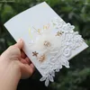 Fournitures de fête 2 pièces carte de serment rose dentelle nœud papillon pour hommes stylo décoratif pour ses faveurs de mariage blanc juré livre d'or de vœux de marié