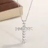 Wisiorki wykwintne wiara krzyż miłość wisiork naszyjnik moda damskie biżuteria 925 srebrny łańcuch dzikiego swetra
