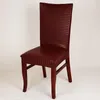 Cubiertas para sillas Cómodo de alta calidad Impermeable PU Cubierta de comedor Cuero Spandex Elástico Estiramiento Housse de Chaises