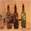 Décorations de Noël Joyeux cadeau pour la maison Décor de Noël Navidad Bouteille de vin Lumières Année 2022 Kerst Decoratie Drop Livraison Jardin Festi Dhtag