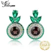 Boucles d'oreilles JewelryPalace Arrivée Avocat 5.1ct Quartz Fumé Naturel 925 Argent Sterling Pour Femme Fille Mignon Cadeau De Mode