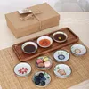Piatti set di piatti di piastra leggera in ceramica da 9 pezzi piatti di salsa di soia piatto kimchi antipasto da 2,8 pollici