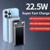 Power Bank trasparente 20000mAh 22,5W PowerBank a ricarica super veloce per iPhone Samsung Xiaomi Carica batteria esterna Poverbank