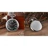 Pocket Watches Luminous Smooth Quartz Watch Fob Chain Locket Dial Hollow Steampunk Men Kvinnor Mens Clock Black Box Reloj de Bolsillo