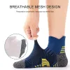 Chaussettes de Sport respirantes pour hommes, 5 paires/lot, chaussettes de course en plein air, de basket-ball, d'entraînement en coton, Tube court