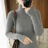 Kobiety swetry jesienne zima kaszmirowa wełna sweter żeńska pullover turtleeck kobiety solidne dama podstawowe miękkie 20 kolorów s-xxl jumper 231030