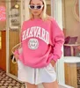 Women's Hoodies Sweatshirts 2023 Oversize O-neck Long Sleeve Thicken Pink Female Autumn Winter Trendy Fashion Pullover Ladies T231030