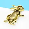 Brooches Female Fashion White Crystal For Women Luxury Yellow Gold Color Enamel Alloy Animal Brooch Safety Pins