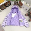 Veste d'hiver à capuche pour bébé, manteau en duvet pour enfants, taille 100 à 160, pardessus violet brillant de haute qualité, nouvelle collection, Oct25