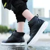 Rain Boots Waterproof Shoes Men Black High Top Ankle Boots for Rain Casual Flat Rainboots for Men Fashion Rubber Rain Boots Size 39-44 231030