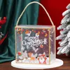 Emballage cadeau 5pcs Noël Boîte-cadeau transparente Pâtisserie Sacs-cadeaux PVC Clear Candy Biscuit Boîte de cuisson 231030