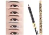 Wodoodporny ołówek do brwi z pędzlem Lopard Eyeliner 4 Kolory cień do brwi metalowy makijaż pędzel do makijażu Makeup 7537660