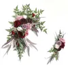 Decorative Flowers Artificial Flower Wreath Door Threshold Diy Wedding Decor Home Party Rose Floral Wall Christmas Garland Gift Peony Plants