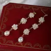 Dangle Earrings Natural Pearl Statement Wedding Jewelry Flower Cluster Irregular Baroque Pearls Tassel Drop Women Luxury