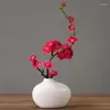 Vase 1PC Chinese Style Creative Nordic Ceramic白い不規則花瓶ホームエルリビングルームダイニングテーブルデコレーションフラワーアレンジ