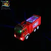 Diecast Model Electric Fire Truck Kids Toy med ljusa blinkande 4D -lampor Real Siren Sounds Bump and Go Firetruck Engine for Boys 231030