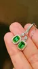 Stud Earrings 5017 GUILD Solid 18k Gold Nature 1.85ct Green Emerald And Diamonds For Women Fine Jewelry Birthday Presents