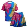 Set di abbigliamento I Am Kenough Tie Dye 3D Stampa Tuta Estate Uomo T-shirt Set Moda Streetwear Magliette Pantaloncini 2 pezzi Tute per bambini Abbigliamento sportivo 231027