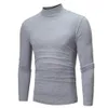 Sous-vêtements thermiques pour hommes hiver chaud col mi-haut mode sous-vêtements thermiques hommes col montant basique uni T-shirt chemisier pull à manches longues haut de la mode 231030