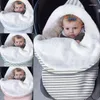 Decken Born Baby Mit Kapuze Swaddle Warp Winter Warm Schlafsack Kleinkind Swaddling Kinderwagen Kinder Jungen Mädchen Bettwäsche