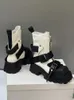 Botas Mulheres Grosso Bottom Zipper Designer Sapatos para Moda Fivela de Cinto Curto Botines Outono Inverno Tornozelo 231030