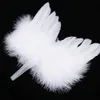 Inne imprezy imprezowe 10pcs białe vintage pióro skrzydło Piękny Anioł Anioł Dekoracja choinki wisząca ozdoby domowe Ozdoby 231030