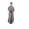 Ethnic Clothing Asian Temples Monk Long Coat Monastery Convent Nun Zen Robe Buddhist Countries Men And Women Cotton Linen Arhat