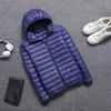 Męskie Parkas Autumn and Winter Ultralight ciepłe kurtka Modna moda z kapturem z kapturem Parta Parta Casual Jogging Street Wodoodporna 231027